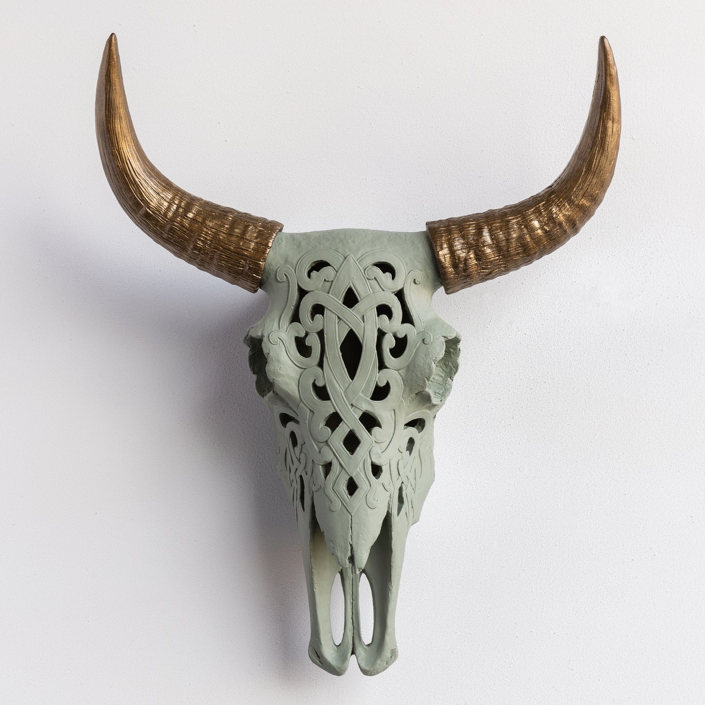 Faux Carved Cow Skull
