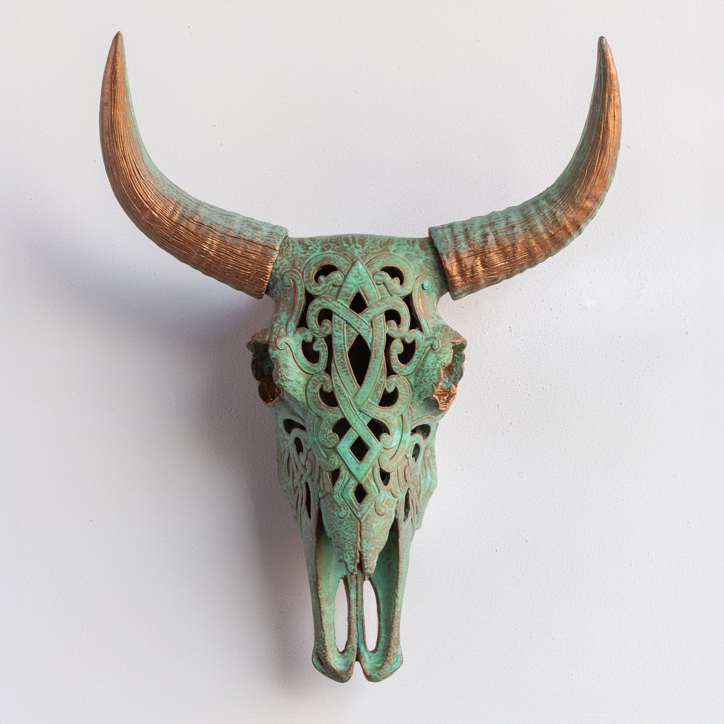 Faux Carved Cow Skull