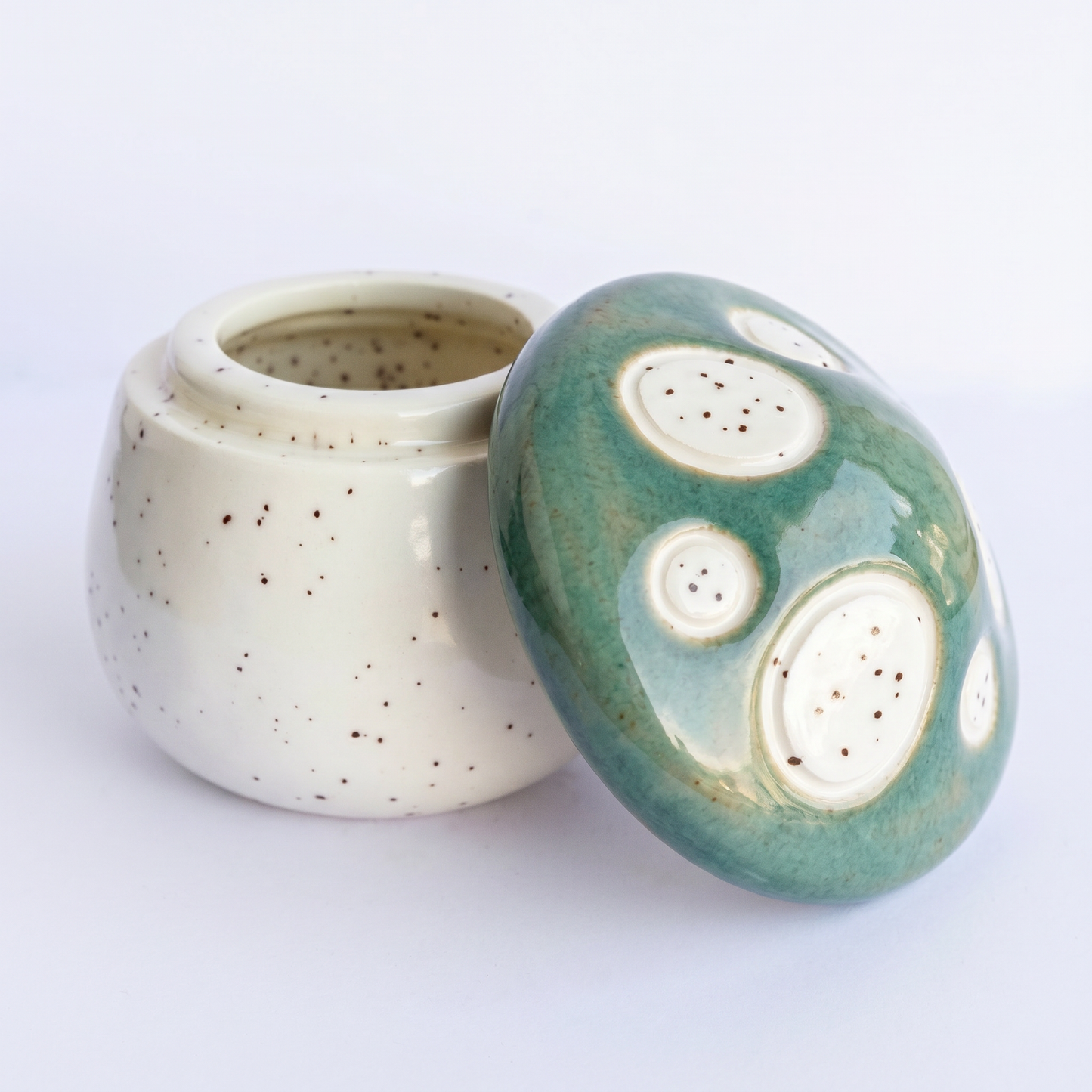 Mini Ceramic Mushroom Jar