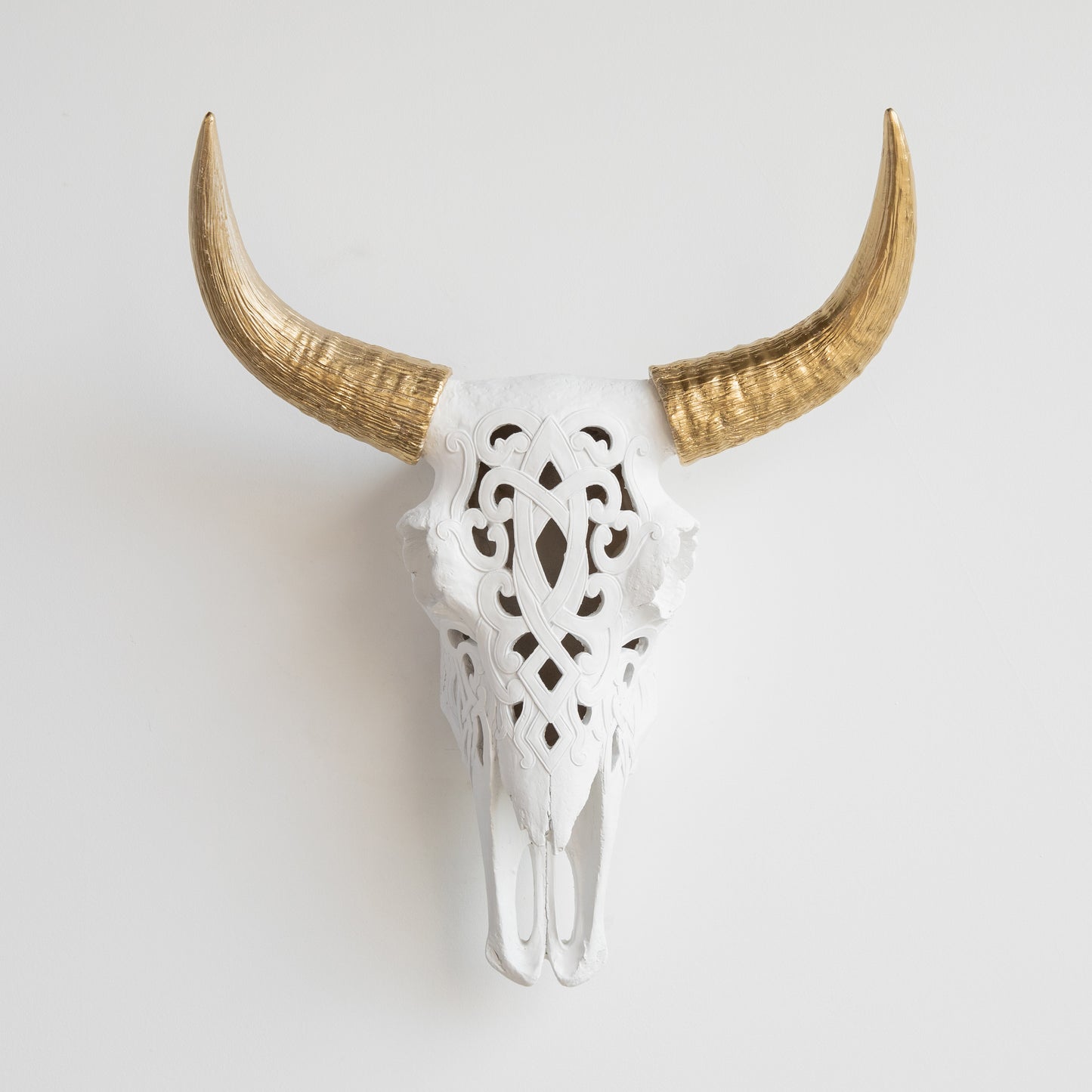 Faux Carved Cow Skull