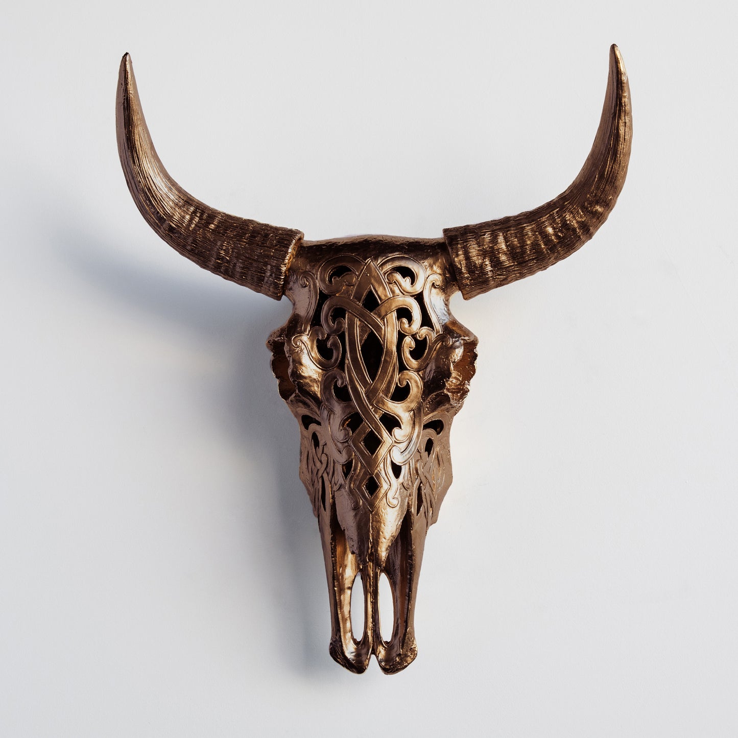 Faux Carved Cow Skull