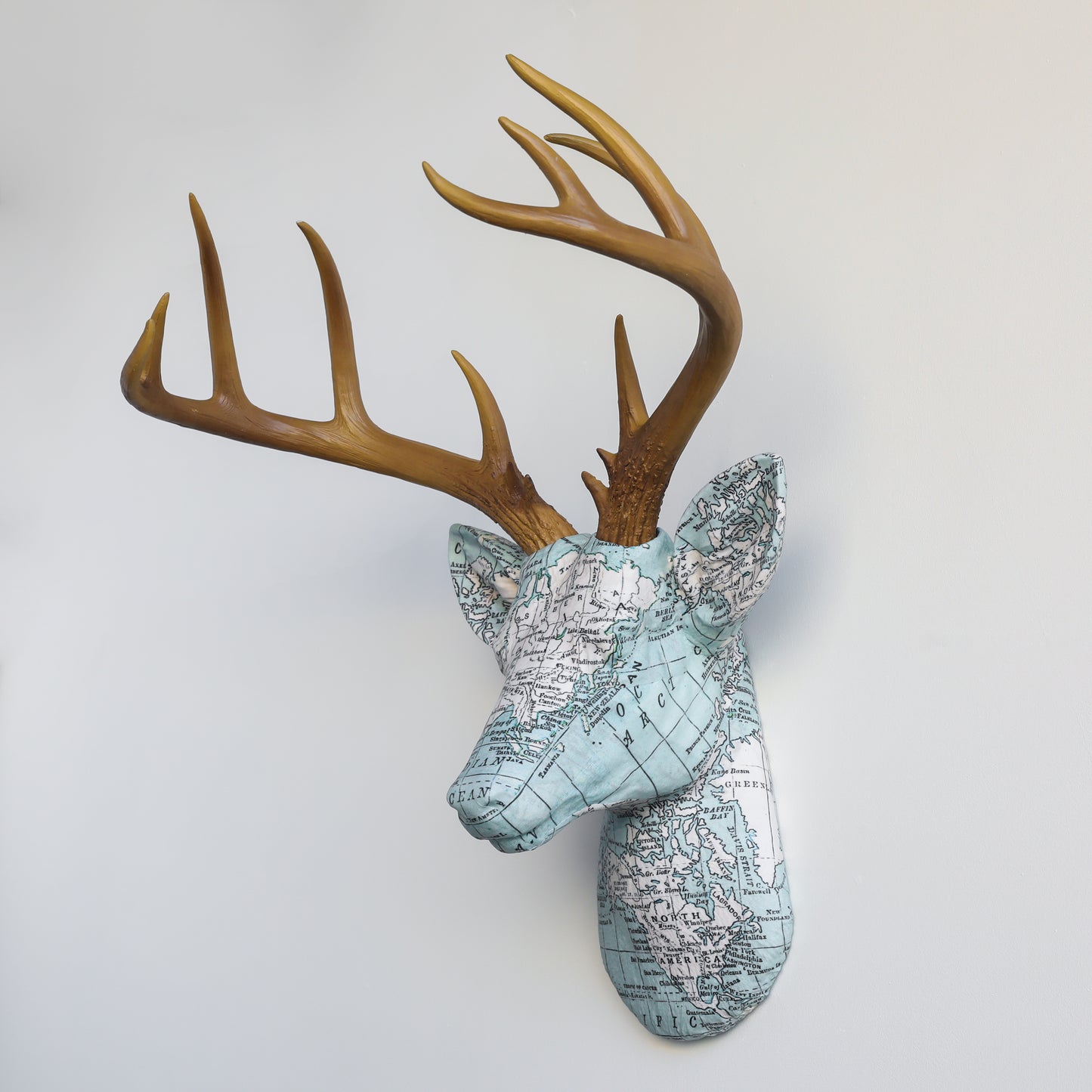 Fabric-Wrapped Deer Head - Modern and Novelty Patterns