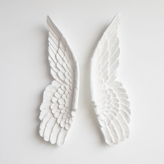 Faux XL Angel Wings // White