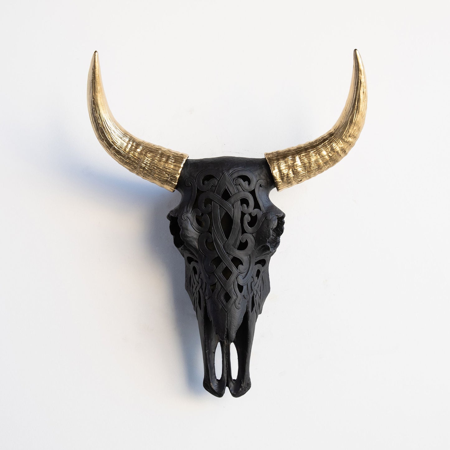 Faux Carved Cow Skull