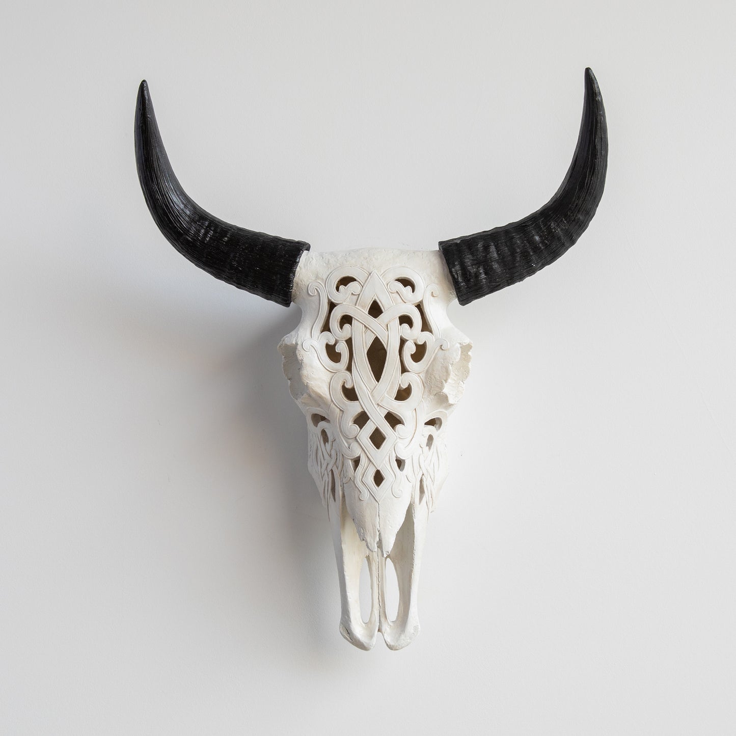 Faux Carved Cow Skull