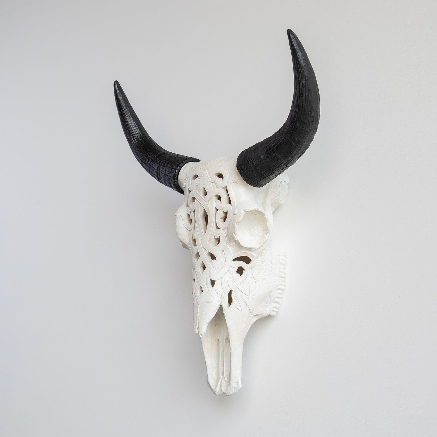 Faux Carved Cow Skull