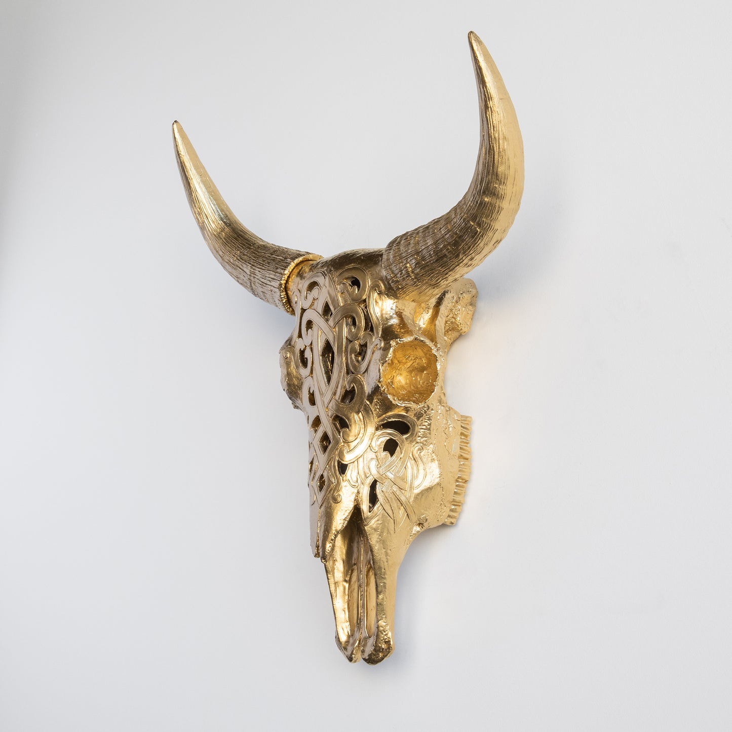 Faux Carved Cow Skull