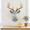 Fabric-Wrapped Deer Head - Floral Patterns