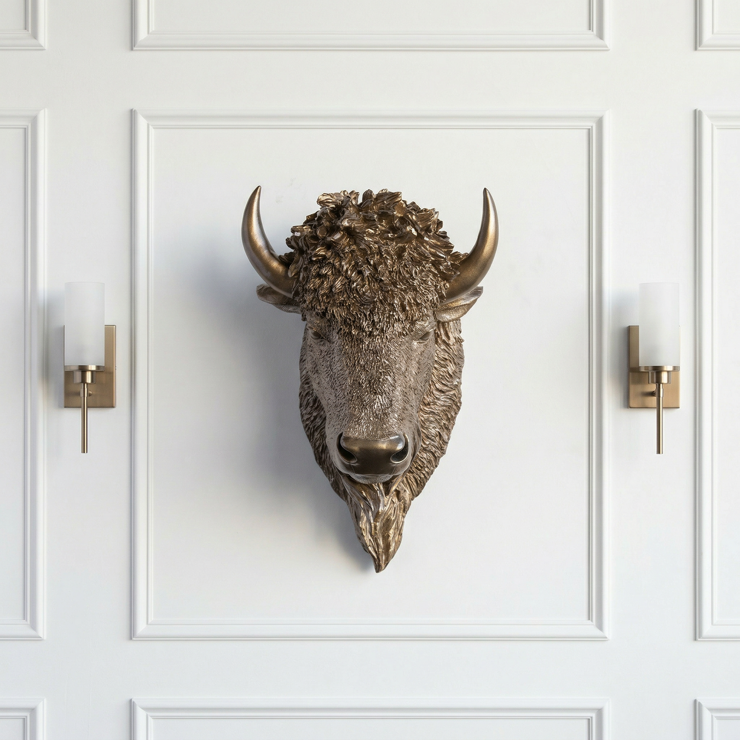 Faux Bison Sculpture
