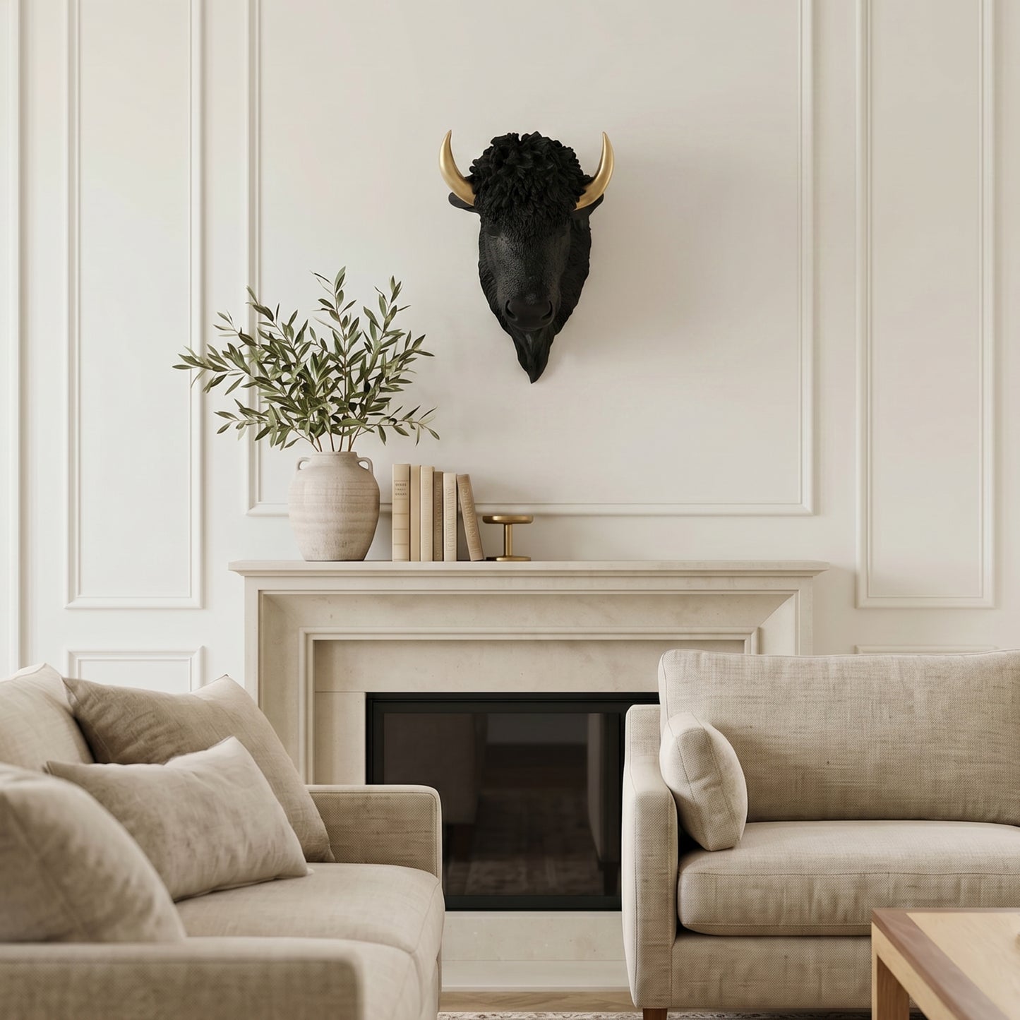 Faux Bison Sculpture