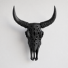 Faux Carved Cow Skull