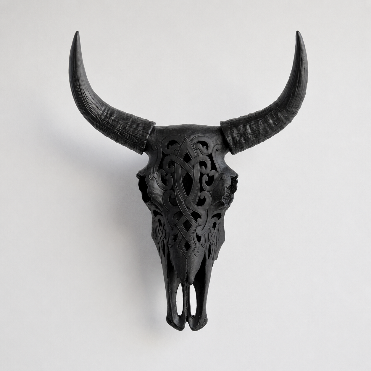 Faux Carved Cow Skull