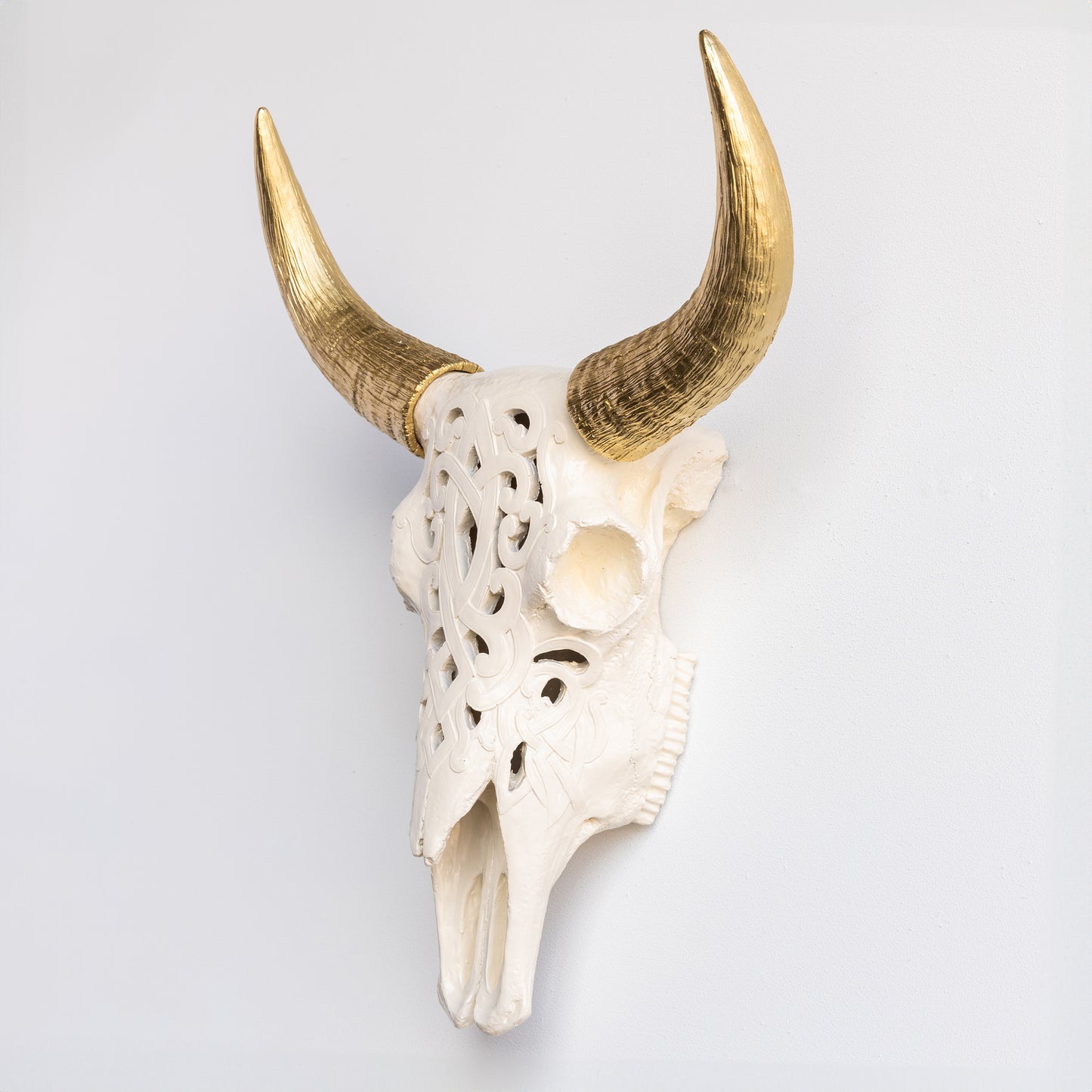 Faux Carved Cow Skull
