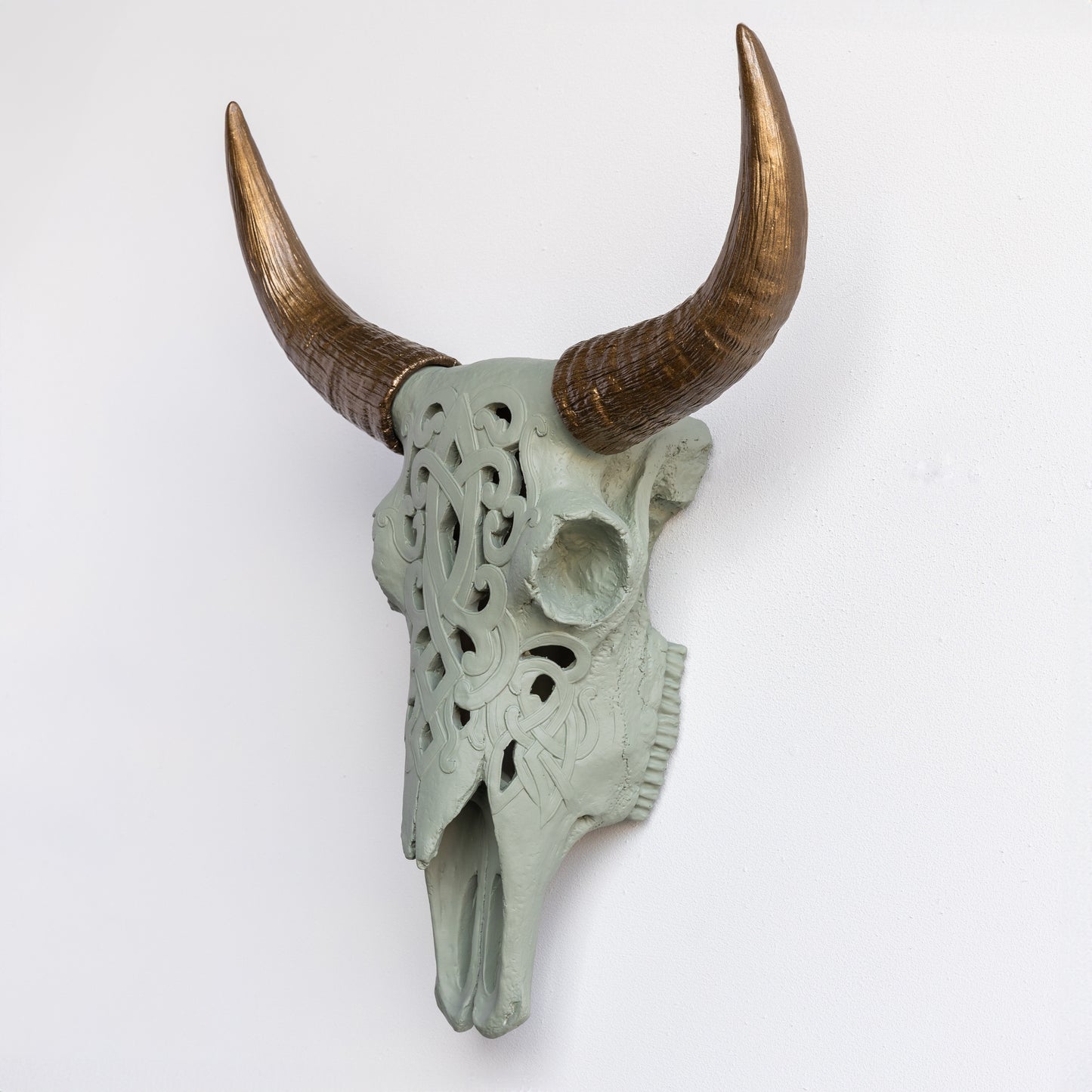 Faux Carved Cow Skull