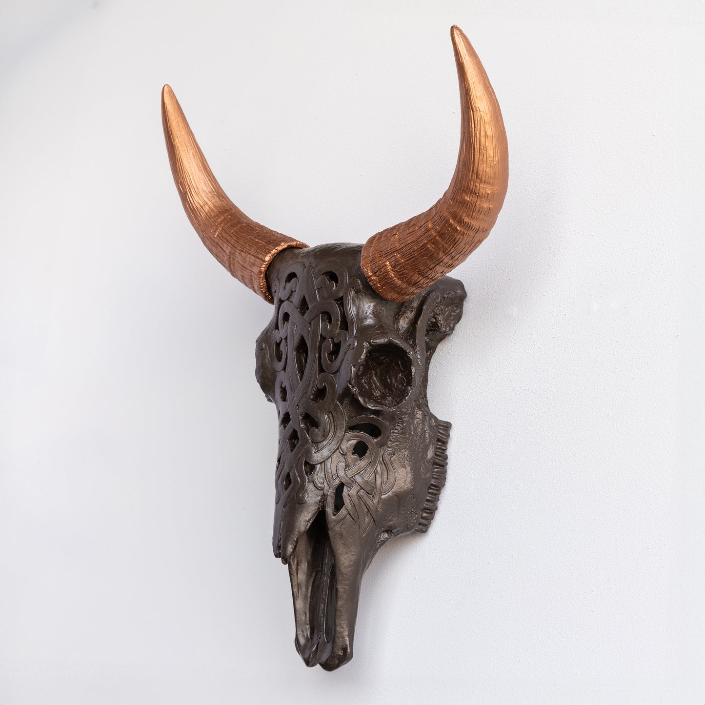 Faux Carved Cow Skull