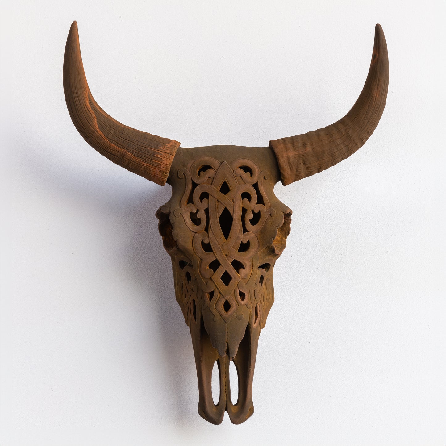 Faux Carved Cow Skull