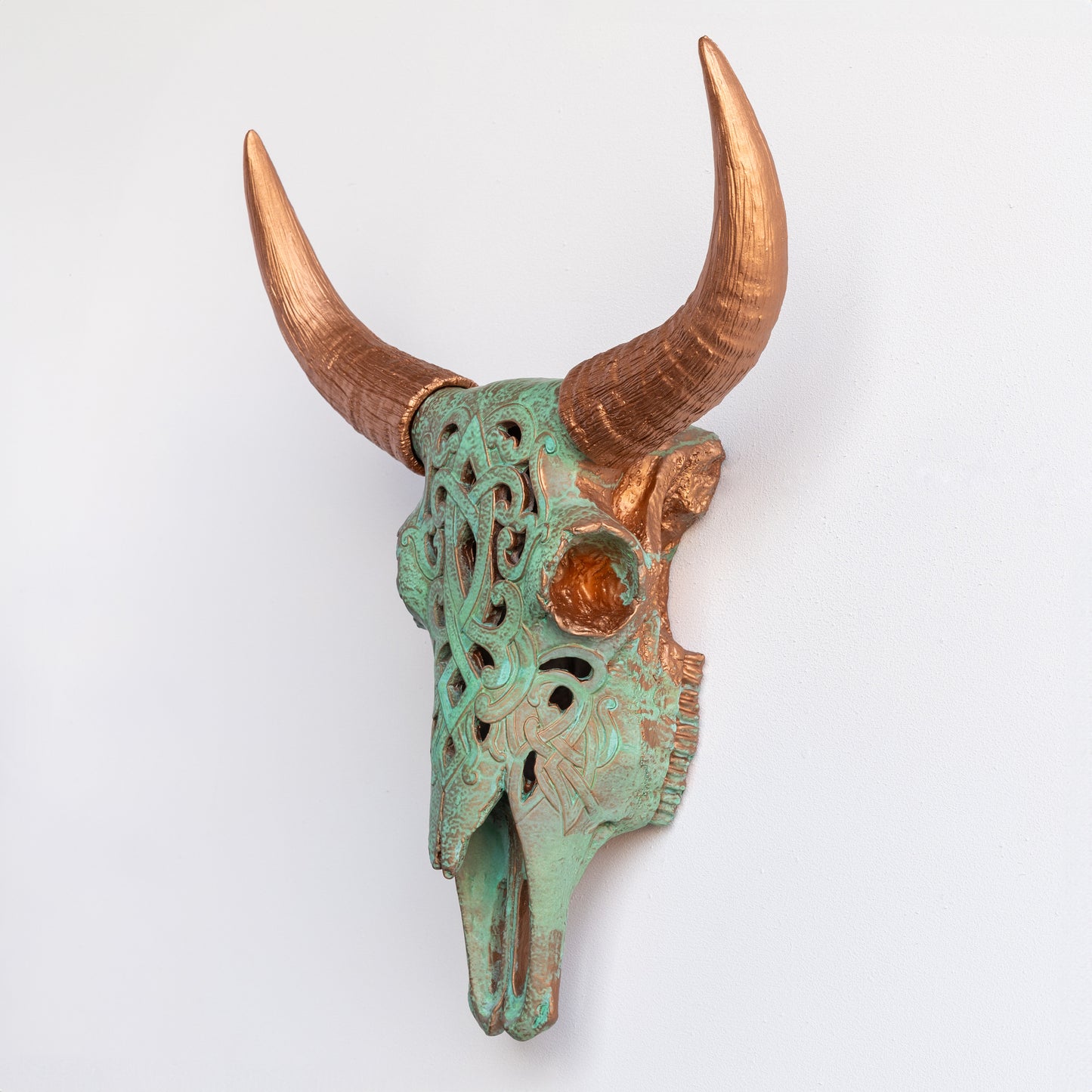 Faux Carved Cow Skull
