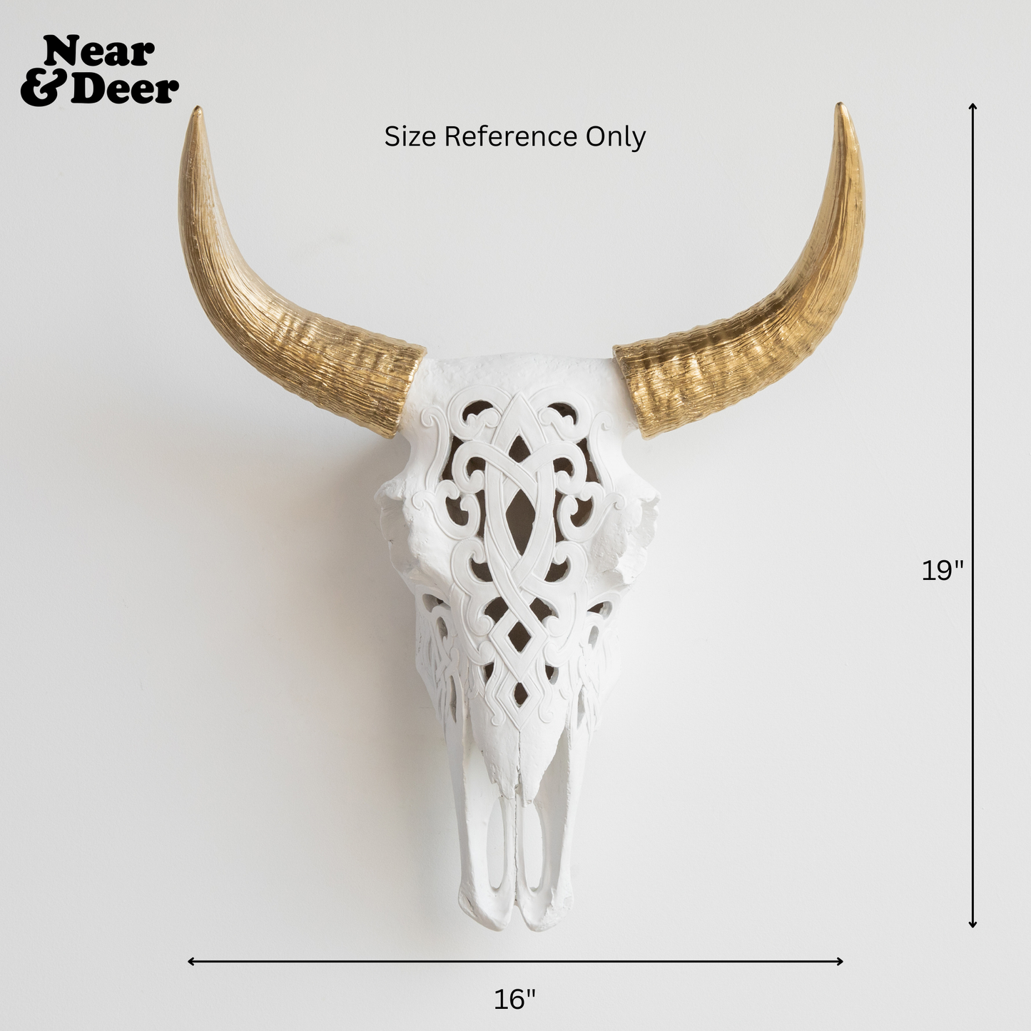 Faux Carved Cow Skull