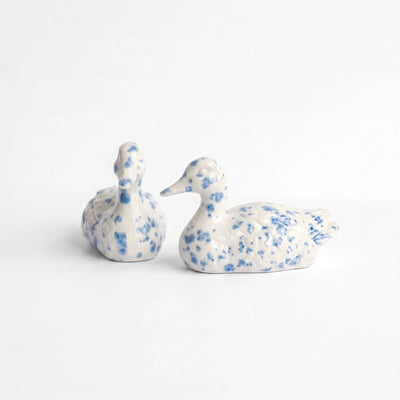 Hand-Glazed Ceramic Duck Set
