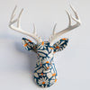 Fabric-Wrapped Deer Head - Floral Patterns