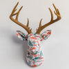 Fabric-Wrapped Deer Head - Woodland and Nature Patterns