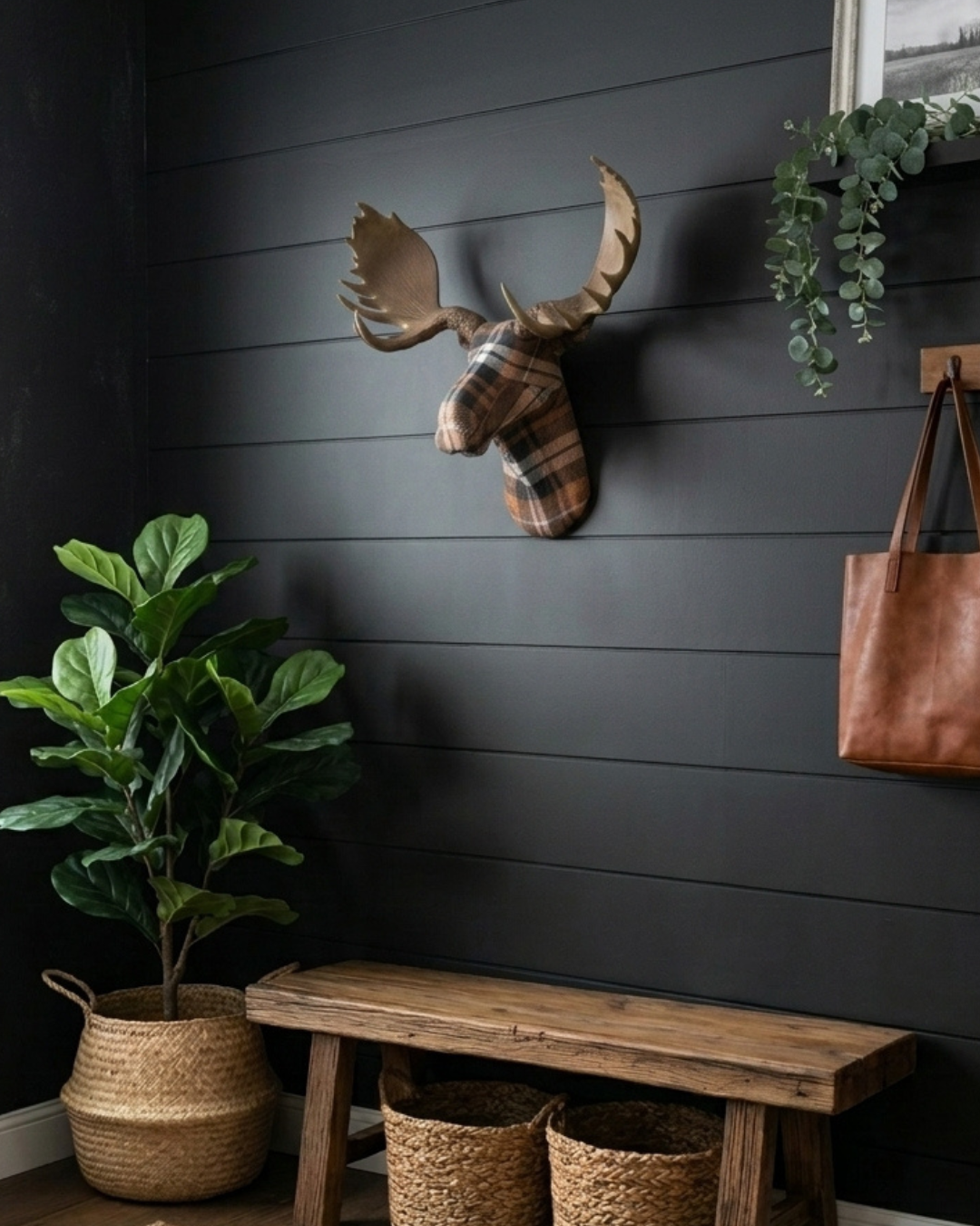 Fabric-Wrapped Moose Sculpture