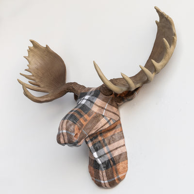 Fabric-Wrapped Moose Sculpture
