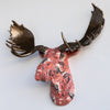 Custom Fabric-Wrapped Moose Sculpture