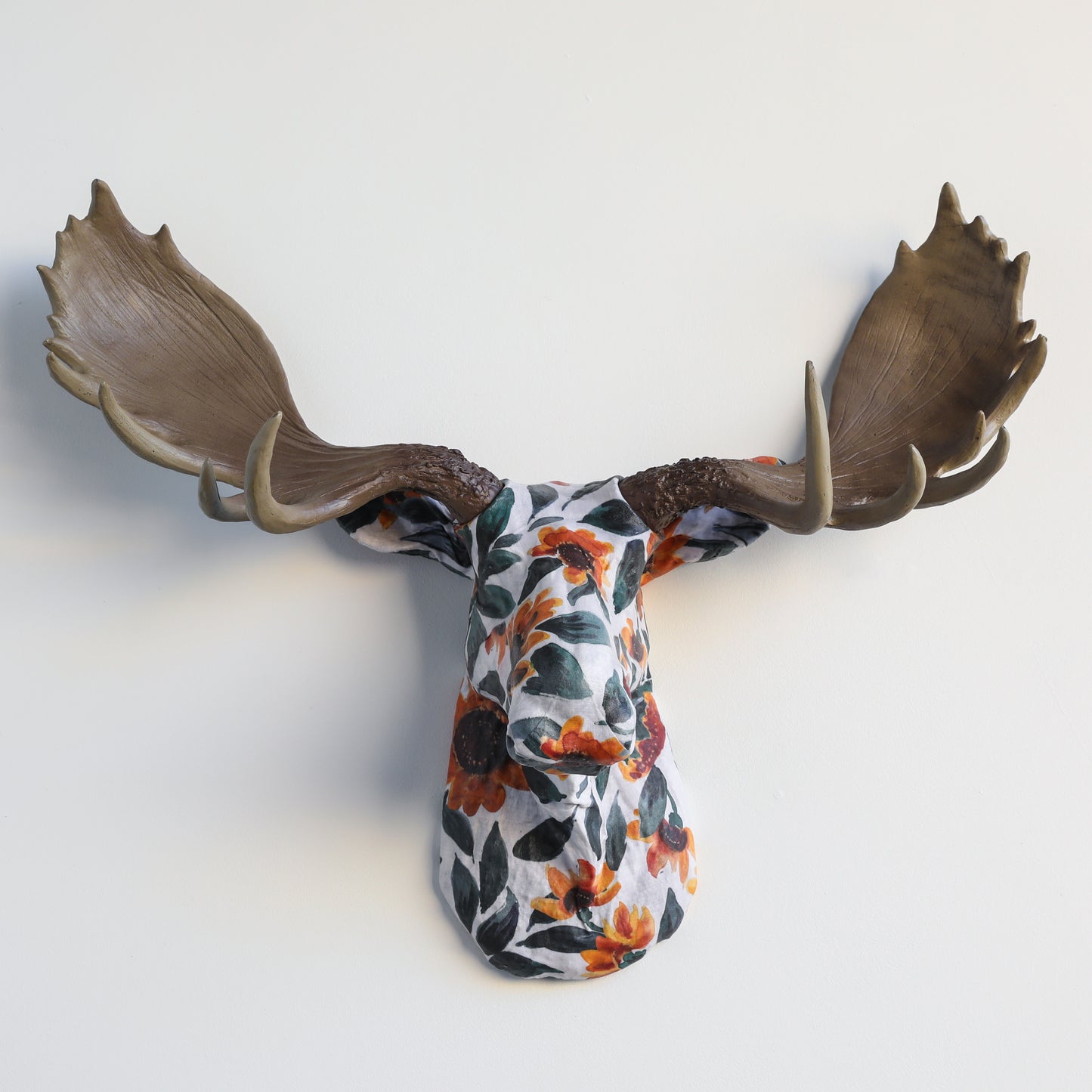 Custom Fabric Moose Head - Choose your Own Fabric and Antler Color