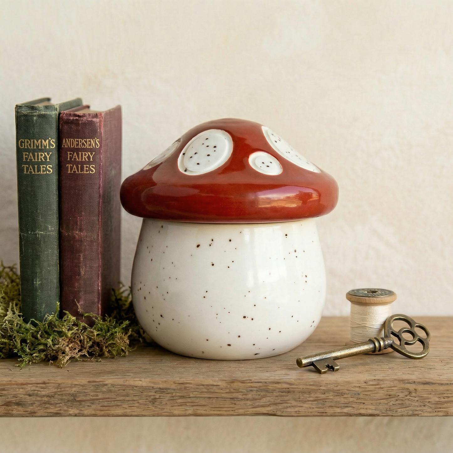 Mini Ceramic Mushroom Jar
