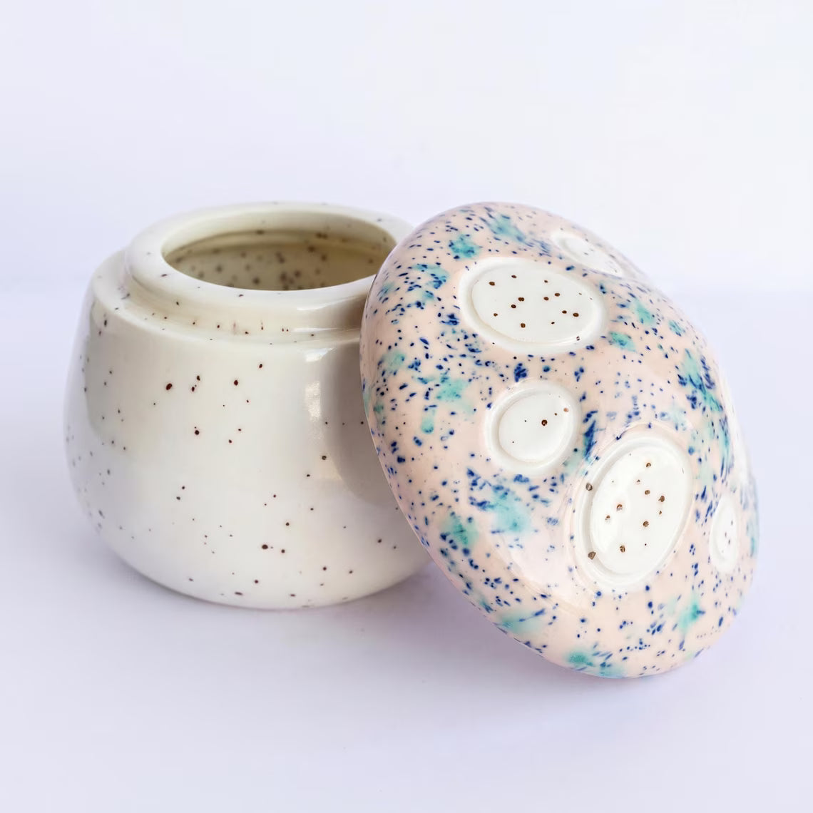Mini Ceramic Mushroom Jar