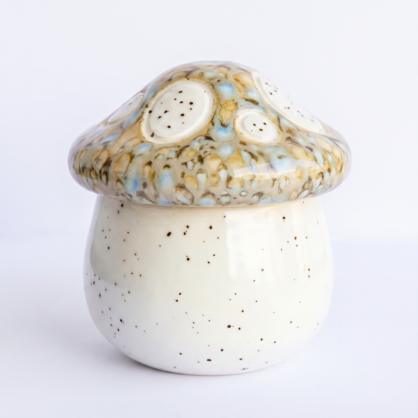 Mini Ceramic Mushroom Jar