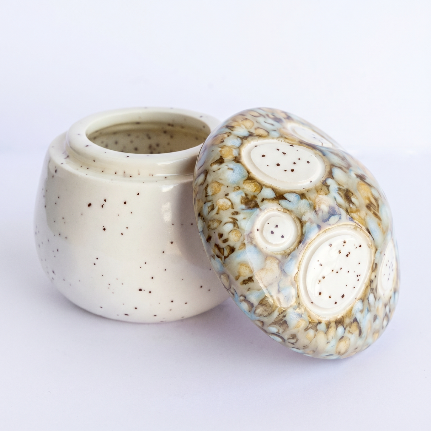 Mini Ceramic Mushroom Jar