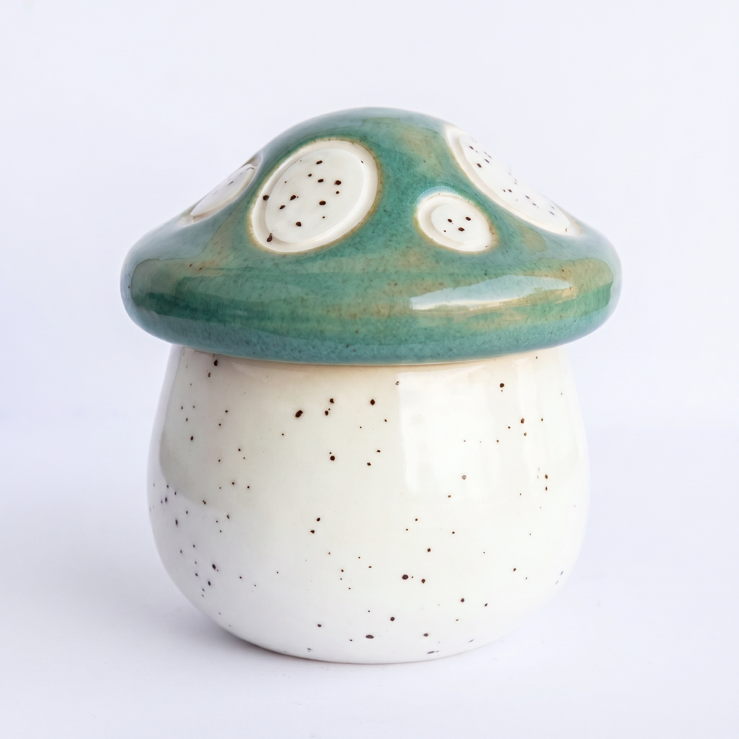 Mini Ceramic Mushroom Jar