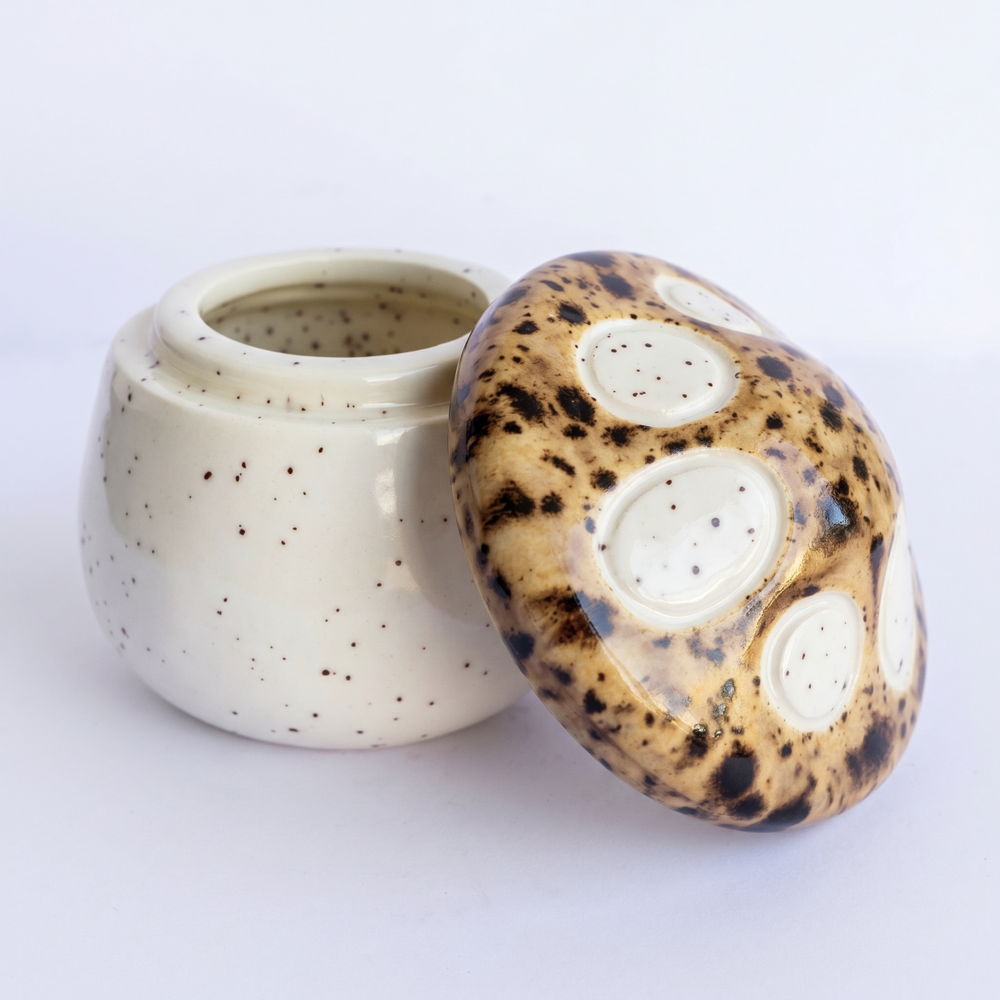 Mini Ceramic Mushroom Jar