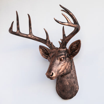 Faux Deer Head Wall Mount // Copper Penny