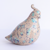 Hand-Glazed Quail Figurine