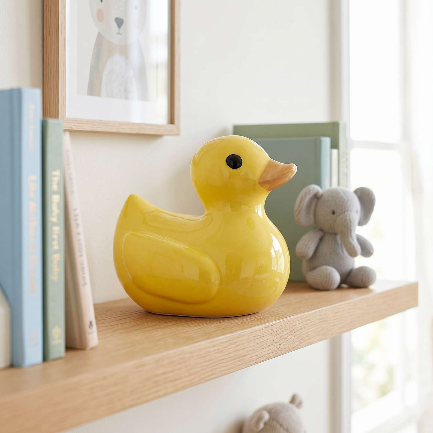Handmade Ceramic Rubber Duck Figurine