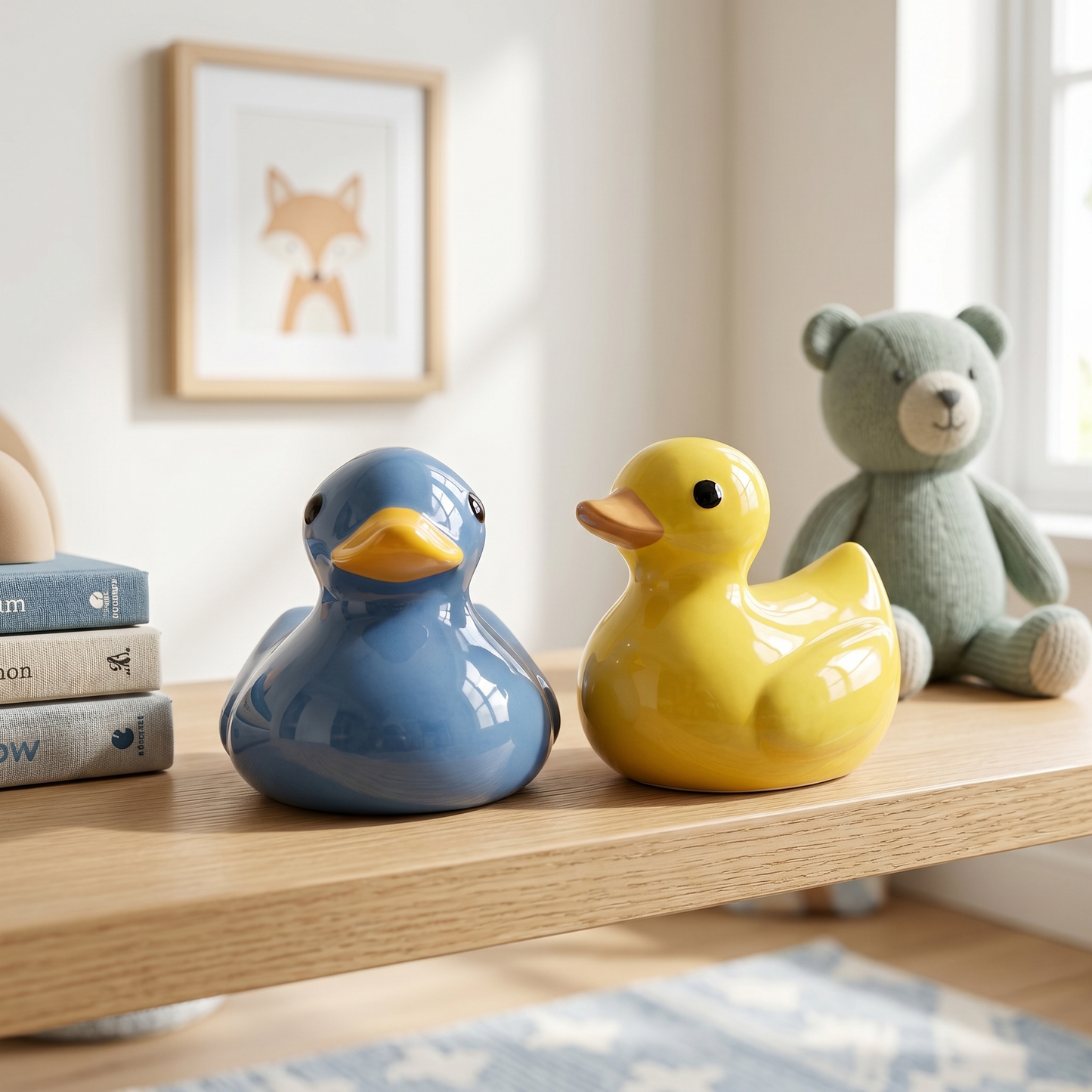 Handmade Ceramic Rubber Duck Figurine