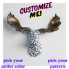 Custom Fabric-Wrapped Moose Sculpture