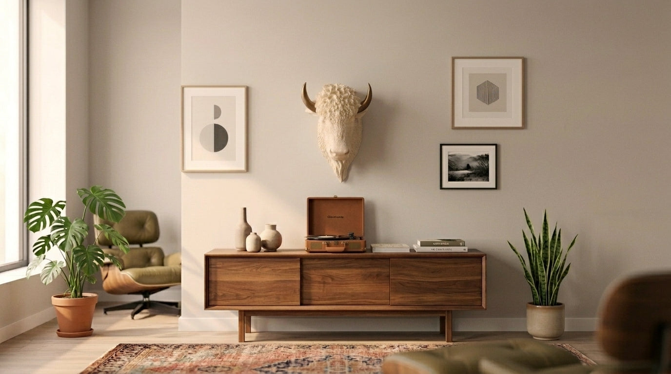 Faux Bison Sculpture