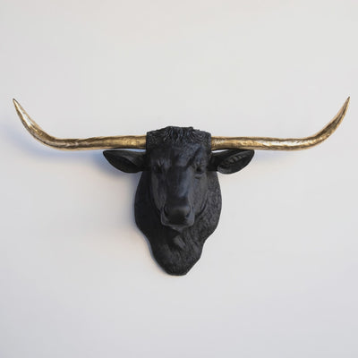 Faux Texas Longhorn Sculpture