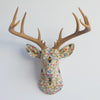 Fabric-Wrapped Deer Head - Woodland and Nature Patterns