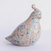 Hand-Glazed Quail Figurine