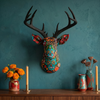 Fabric-Wrapped Deer Head - Modern and Novelty Patterns