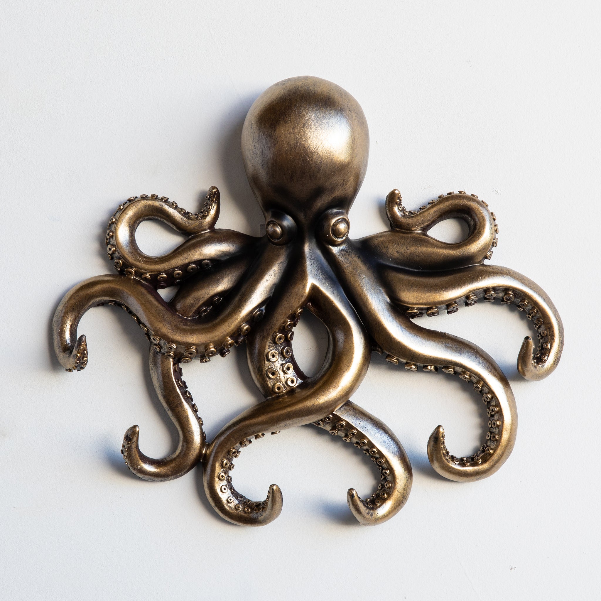 Faux Taxidermy Mini Octopus Wall Hook // Bronze