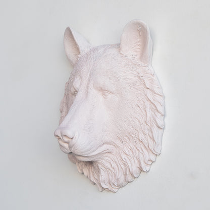 Faux Small Bear Head Wall Mount // Light Pink