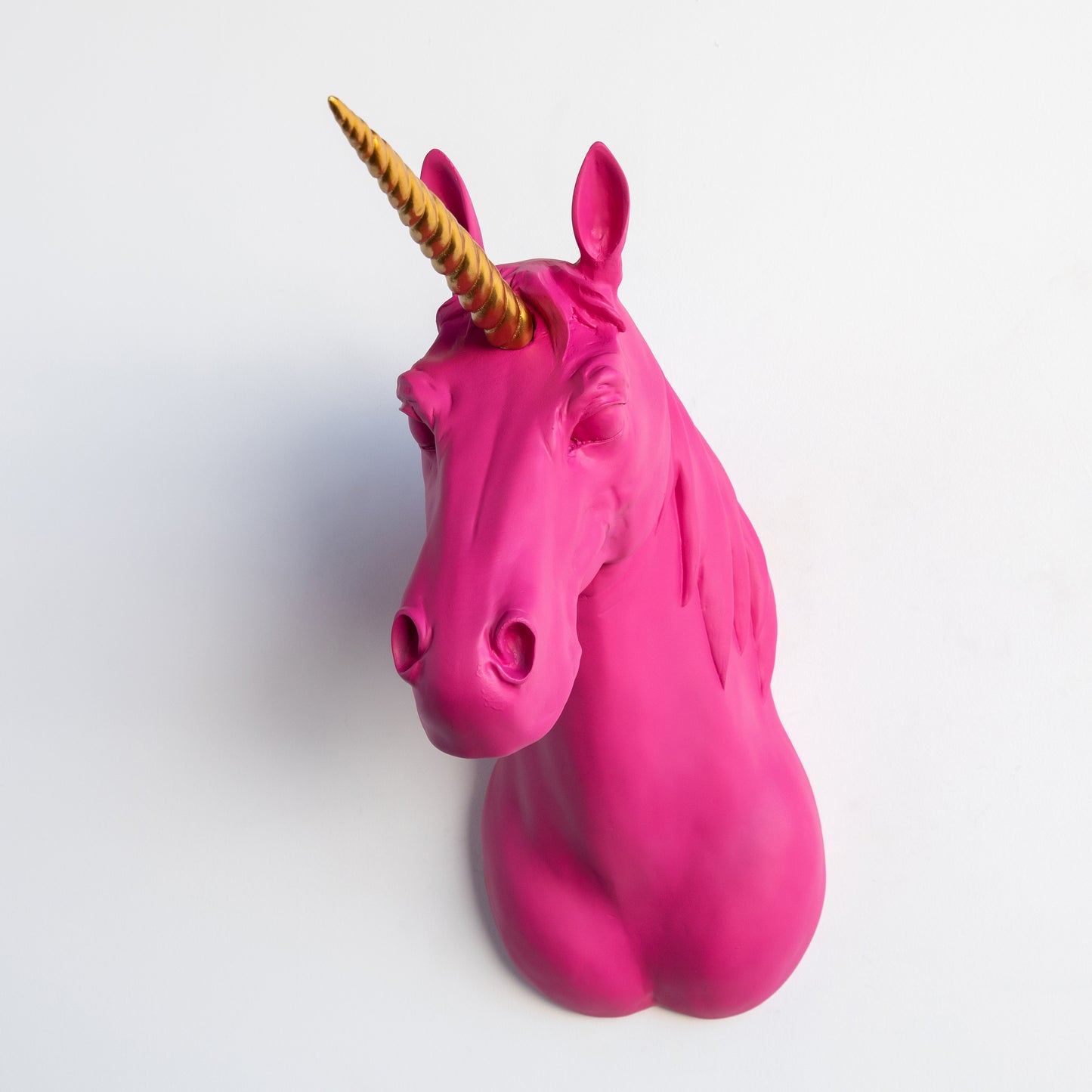 XL Unicorn Head Wall Mount // Hot Pink and Gold