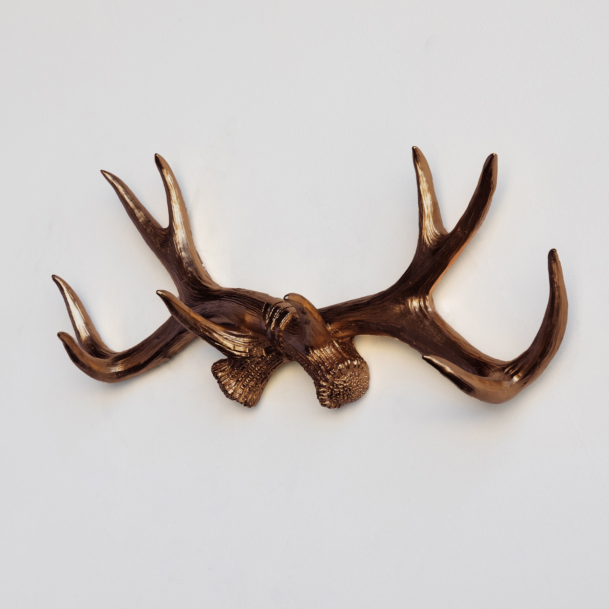 Faux Deer Antler Wall Hook // Bronze