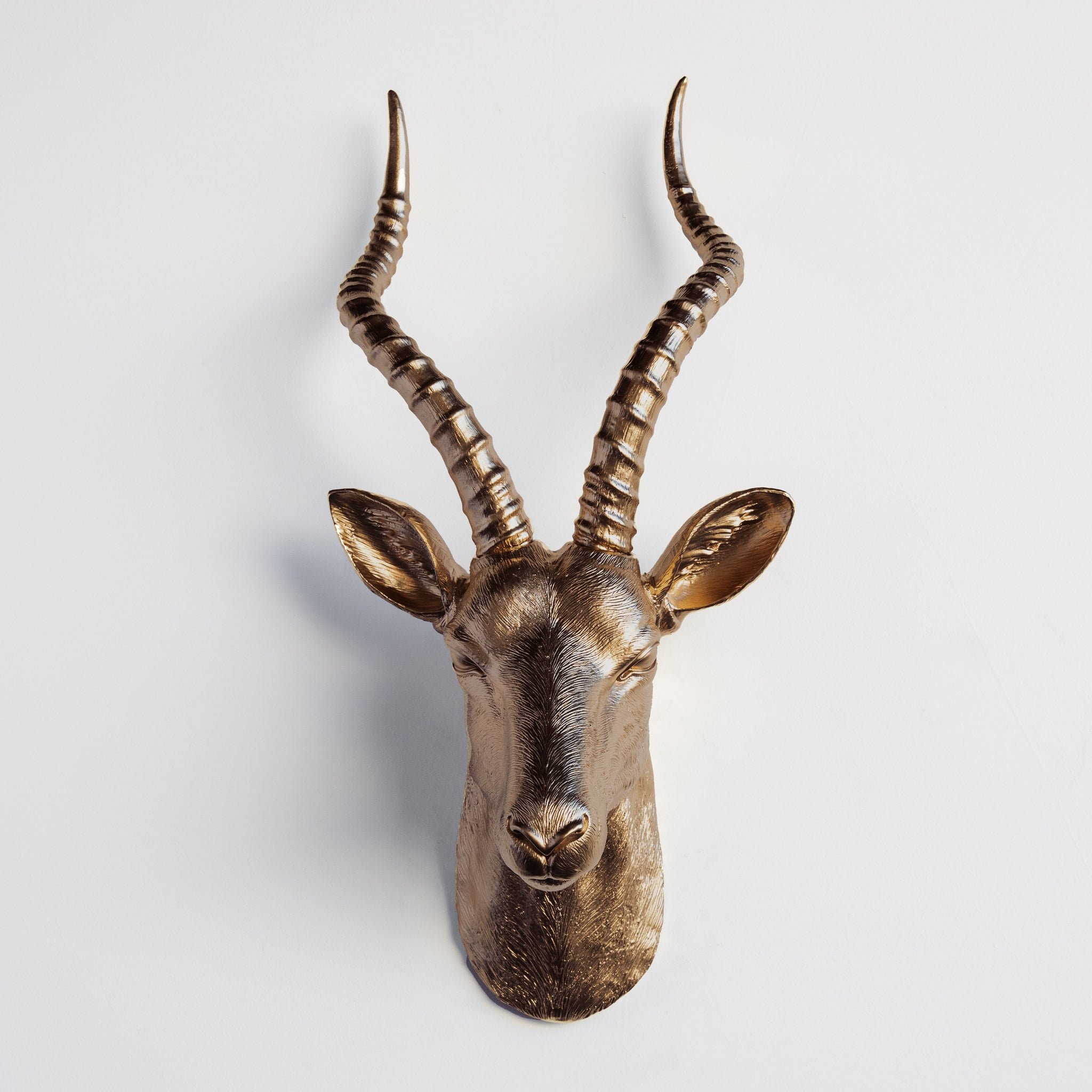 Faux Antelope Head Wall Mount // Bronze